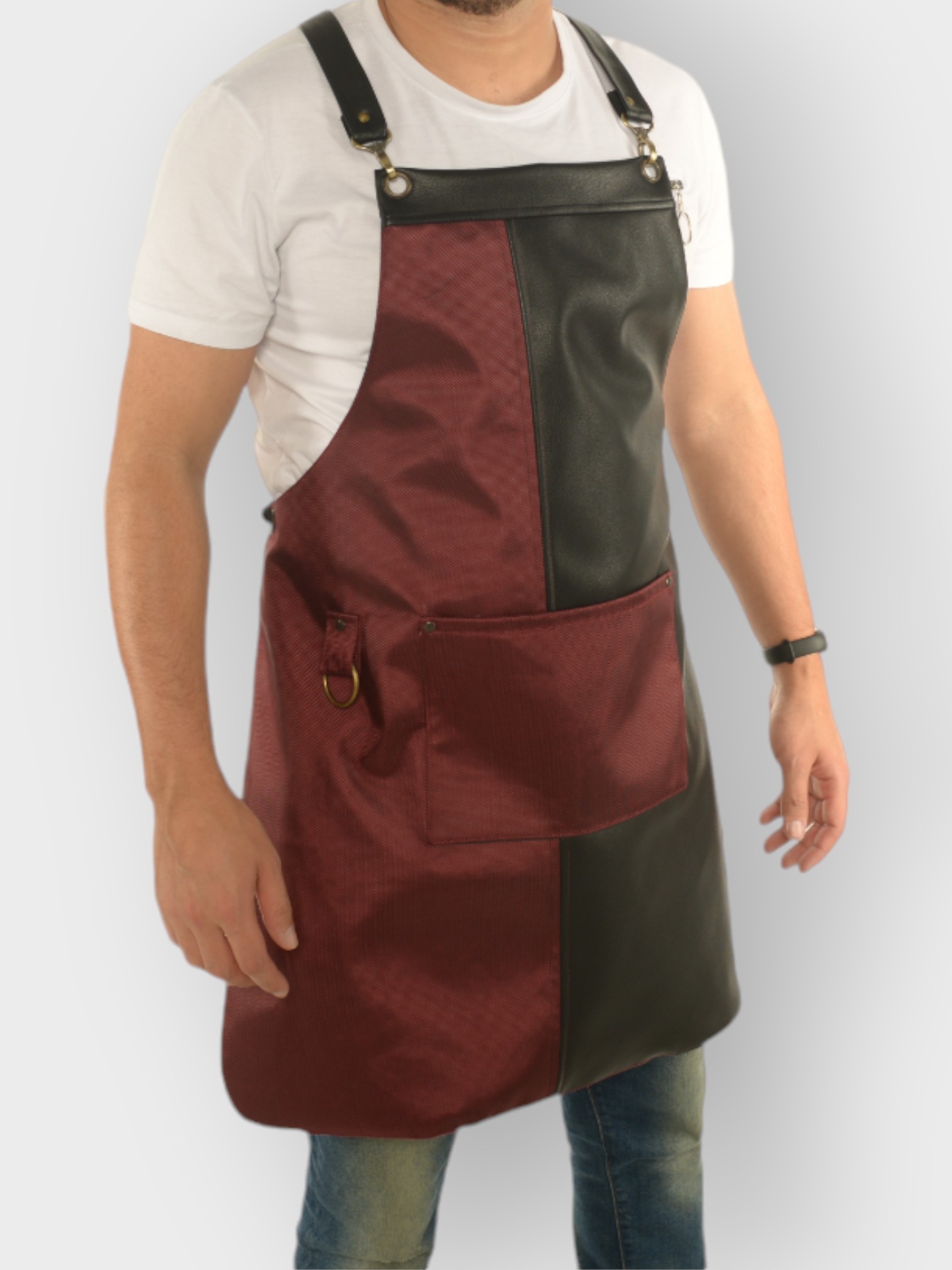 Delantal de cocina hombre profesional vista lateral
